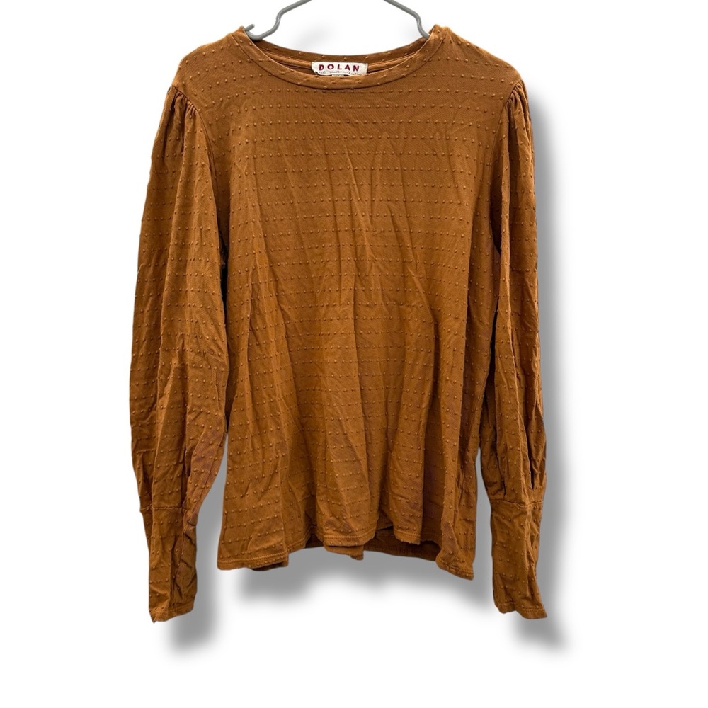 Anthropologie Dolan Textured Knit Top Women’s Size Large‎ Long Sleeve Rust